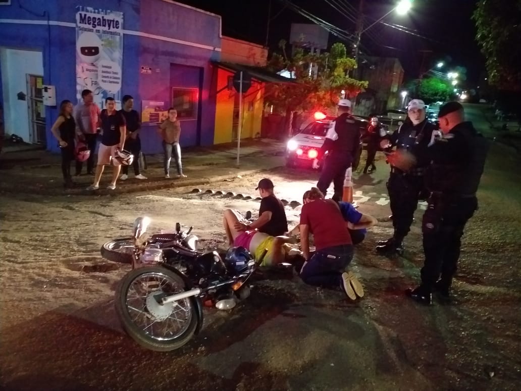 MOTOCICLISTA TEM PÉ DILACERADO APÓS GRAVE ACIDENTE ENTRE MOTOS EM