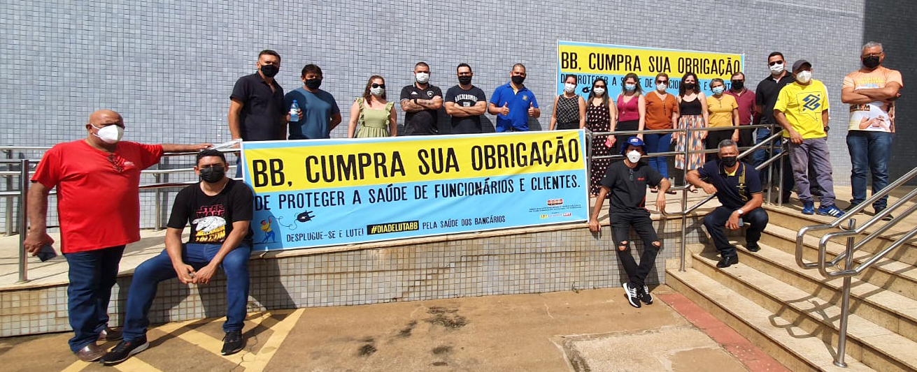Bancários de Rondônia protestam contra a postura do BB em desrespeitar a saúde de todos - News Rondônia