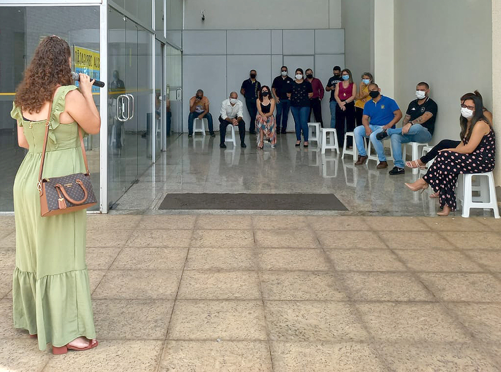Bancários de Rondônia protestam contra a postura do BB em desrespeitar a saúde de todos - News Rondônia