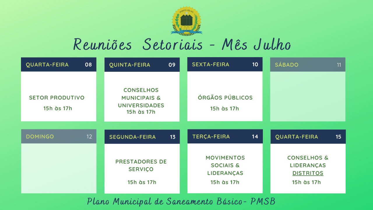 PORTO VELHO: Semi retoma reuniões para o Plano de Saneamento Básico - News Rondônia