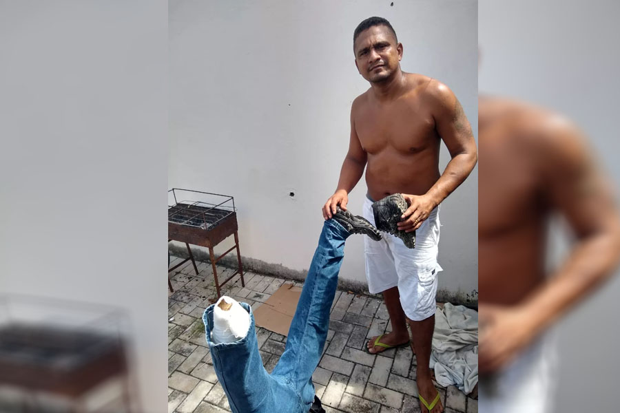Pintor constrói boneco realista e coloca de ponta-cabeça em buraco após sofrer acidente - News Rondônia