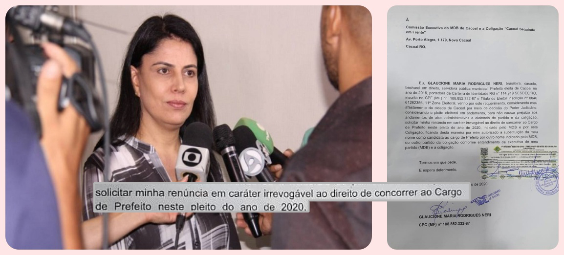 Depois de negado pedido de prisão domiciliar, Glacione Rogrigues desiste de ir a reeleição - News Rondônia