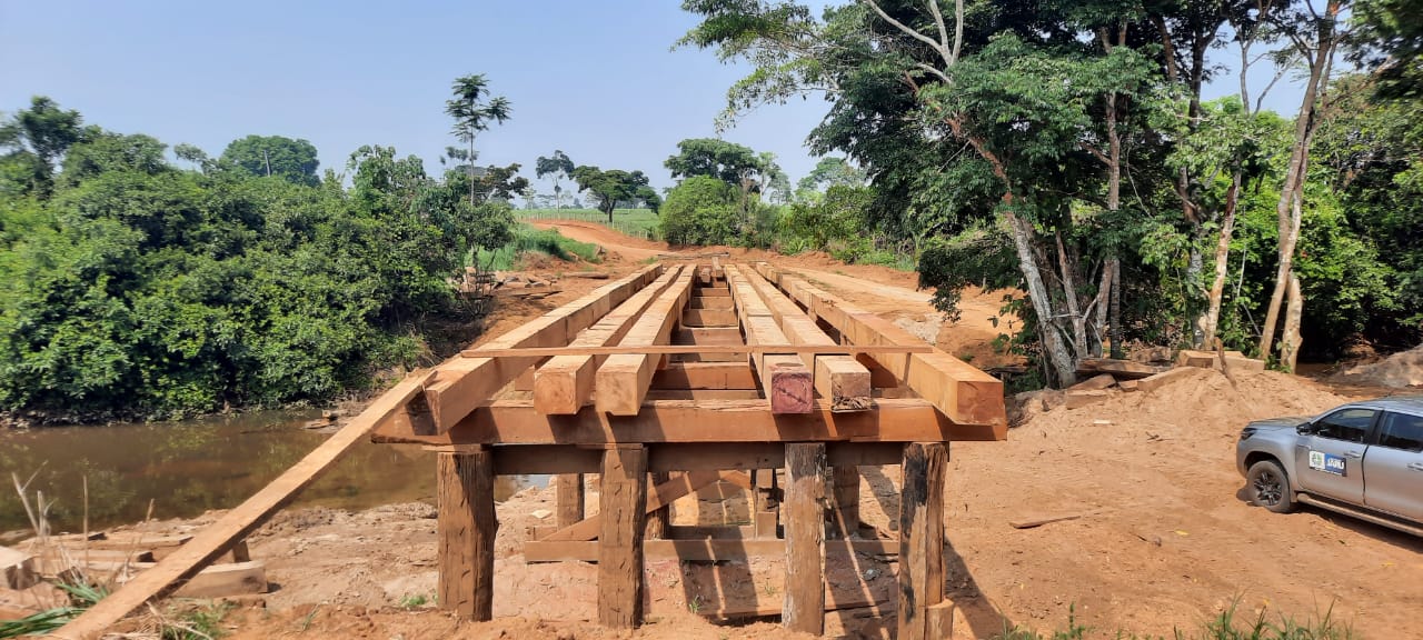 Jaru: Ponte sobre o Rio São Domingos na Linha 634 deve ser concluída nos próximos 10 dias - News Rondônia
