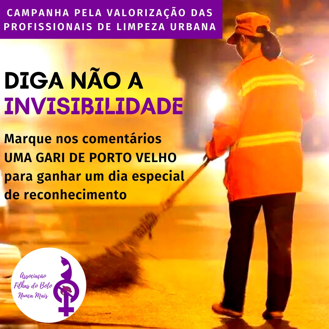 Associação filhas do Boto Nunca Mais mobiliza campanha de valorização ao dia do gari - News Rondônia