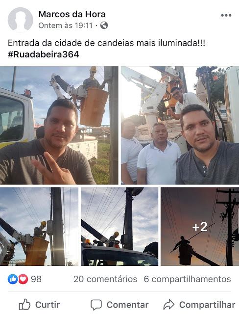 EQUIPE DA EMDUR PORTO VELHO ILUMINA A ENTRADA DE CANDEIAS E AJUDA CANDIDATO LUCIVALDO FABRÍCIO A GANHAR VOTOS - News Rondônia