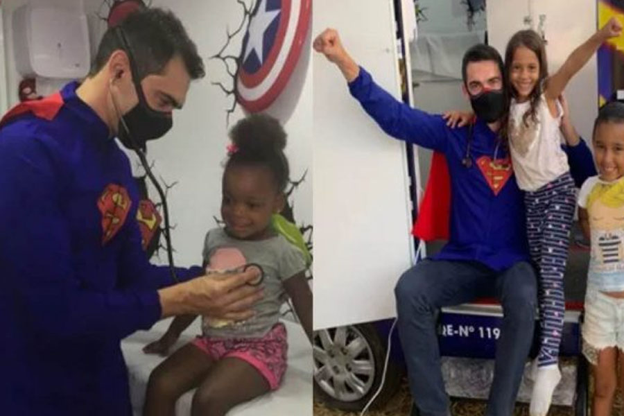 Doutor Superman atende crianças carentes em consultório móvel - News Rondônia