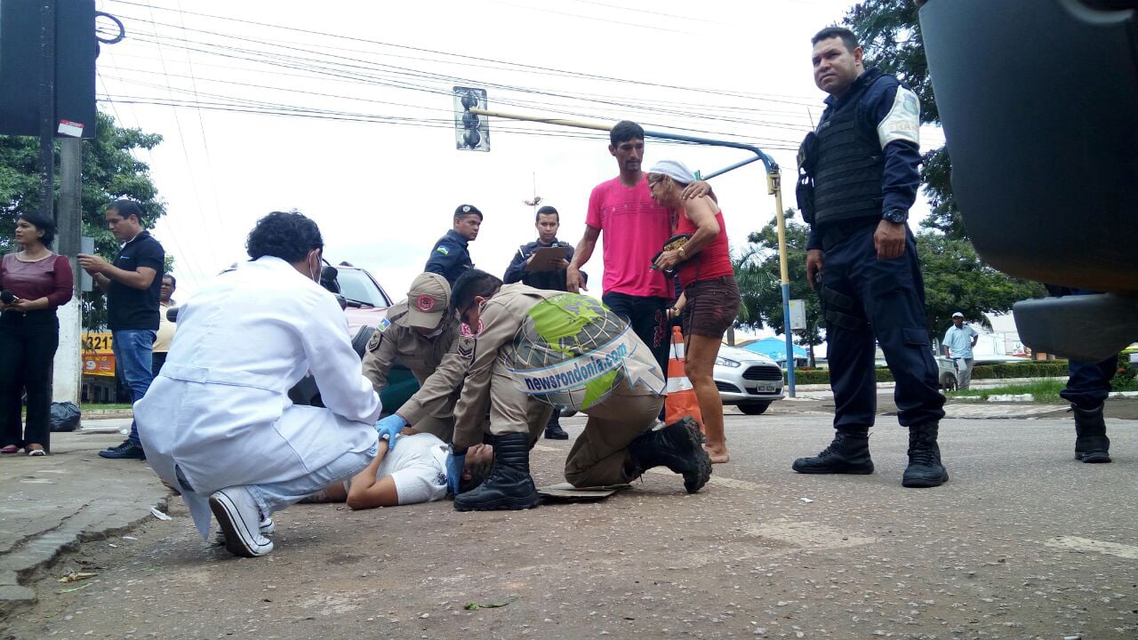 ATUALIZADA: GRÁVIDA SOFRE ACIDENTE DE TRÂNSITO NA RUA DOM PEDRO II - News Rondônia