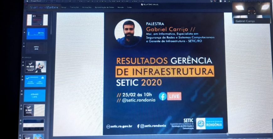 Balanço das ações executadas pela Setic é apresentado durante palestra online - News Rondônia