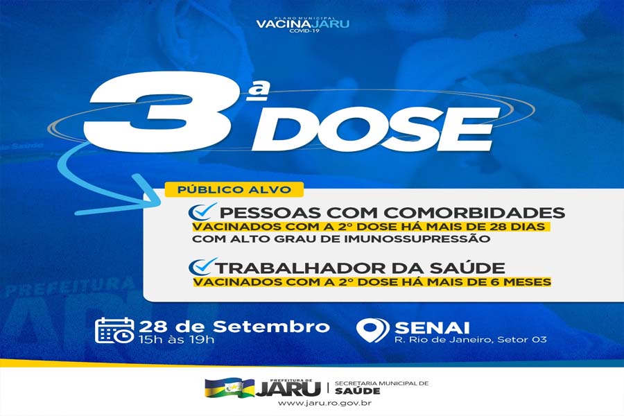 Atenção: Hoje tem vacinação contra a Covid-19 com D3; veja quem pode ser imunizado - News Rondônia