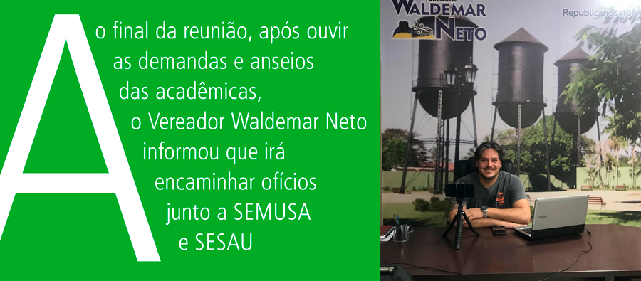 Waldemar Neto atende nessa quinta-feira em seu gabinete virtual acadêmico de medicina da UNIR - News Rondônia