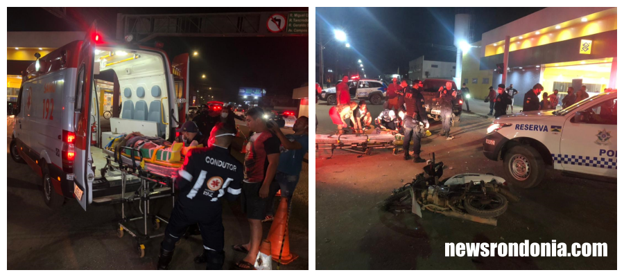 Jovem motociclista tem fraturas nas duas pernas após atingir caminhonete que fez conversão proibida - News Rondônia