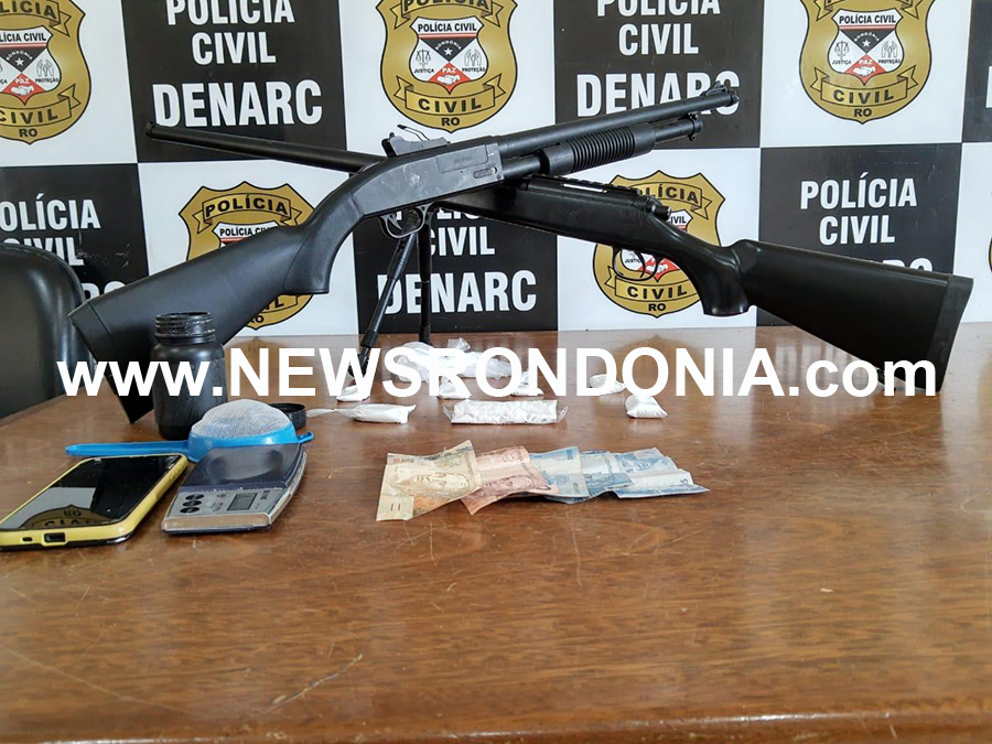 Denarc fecha boca de fumo e prende traficante deficiente com duas réplicas de armas de fogo usada em assaltos - News Rondônia