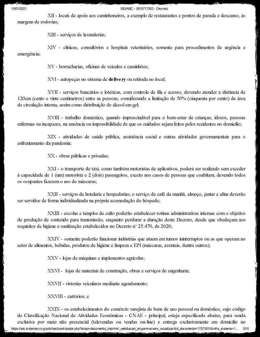 Novo decreto estabelece Isolamento Social Restritivo por 10 dias e toque de recolher nos municípios das Fases 1 e 2 - News Rondônia