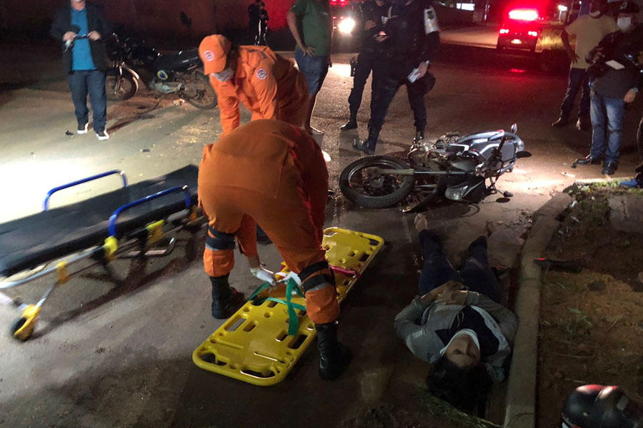 ACIDENTE - Colisão entre motos em cruzamento deixa dois feridos na capital - News Rondônia