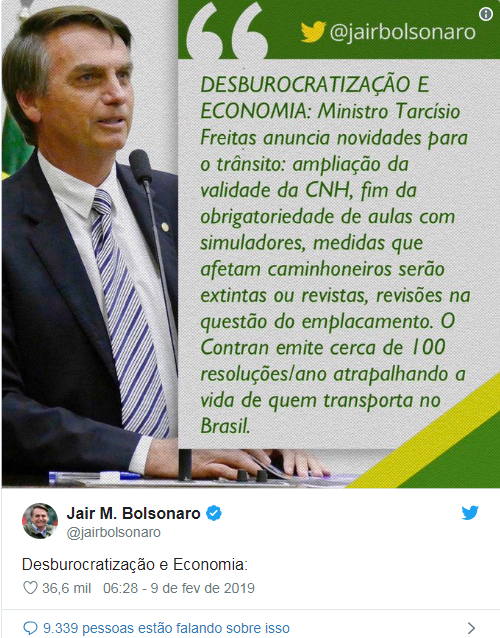 BOLSONARO ANUNCIA MUDANÇAS NA EMISSÃO E RENOVAÇÃO DA CNH - News Rondônia