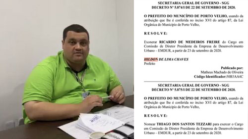 Depois de várias especulações sobre seu futuro, Thiago Tezzari volta a presidência da EMDUR - News Rondônia