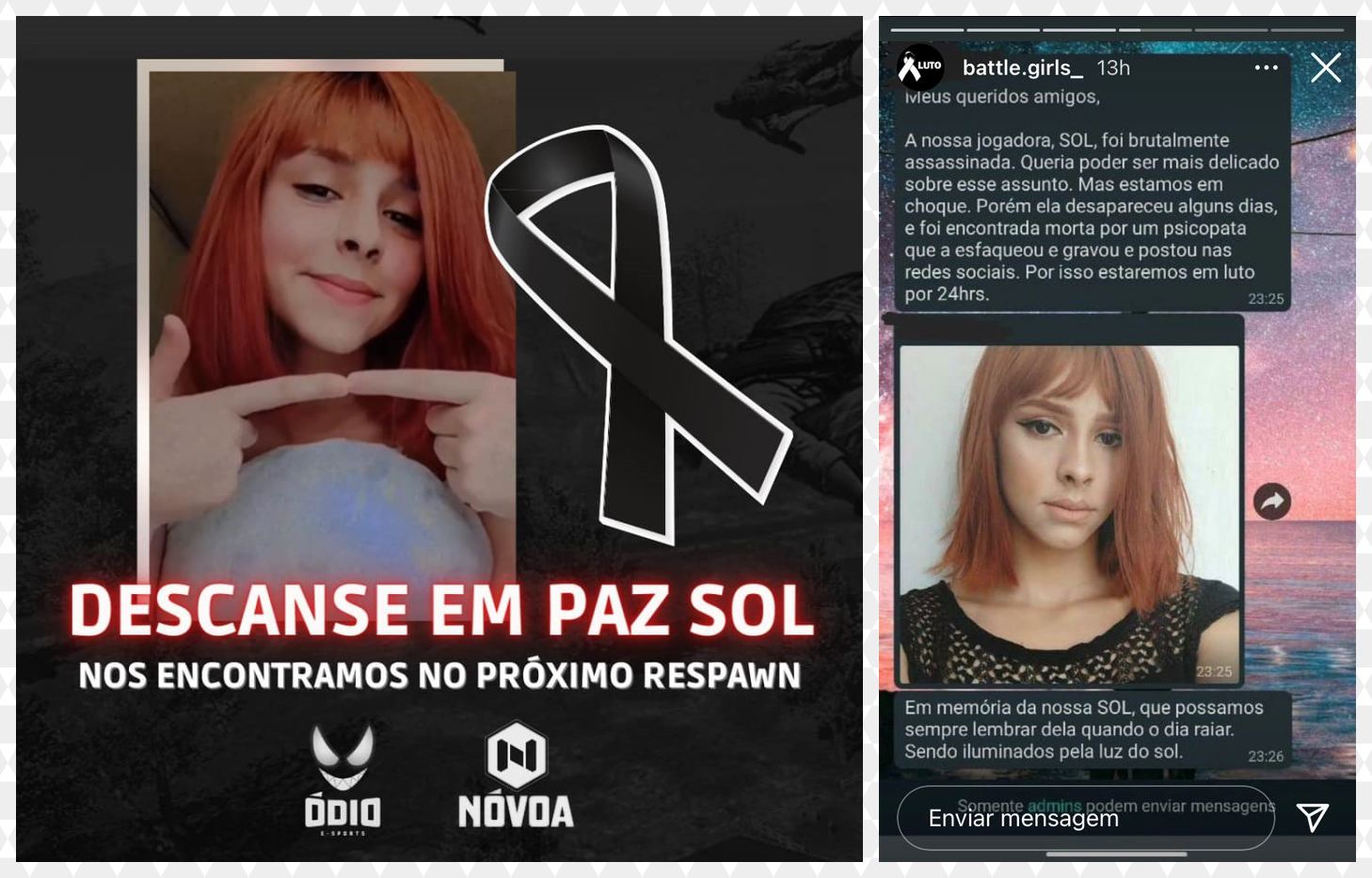 Jogadores de COD Mobile realizaram homenagem a jovem morta em SP - News Rondônia