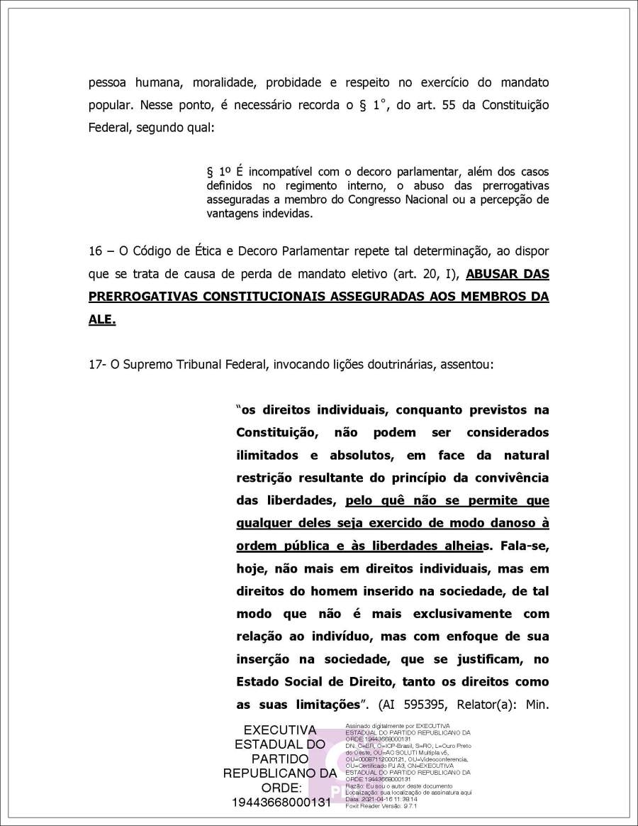 EXCLUSIVO: Conselho de Ética da Assembleia Legislativa recebe duas representações por quebra de decoro em desfavor de Geraldo da Rondônia - News Rondônia