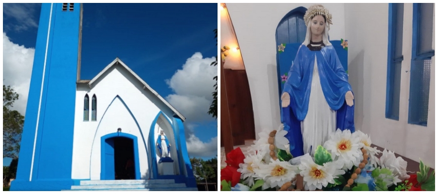 Igreja de Nossa Senhora das Graças no Iata ganha pintura nova; iniciativa partiu dos moradores - News Rondônia