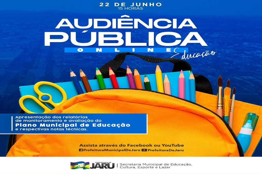 Secretaria de Educação de Jaru realiza audiência pública para apresentação da segunda parte dos relatórios de monitoramento e avaliação do PME - News Rondônia