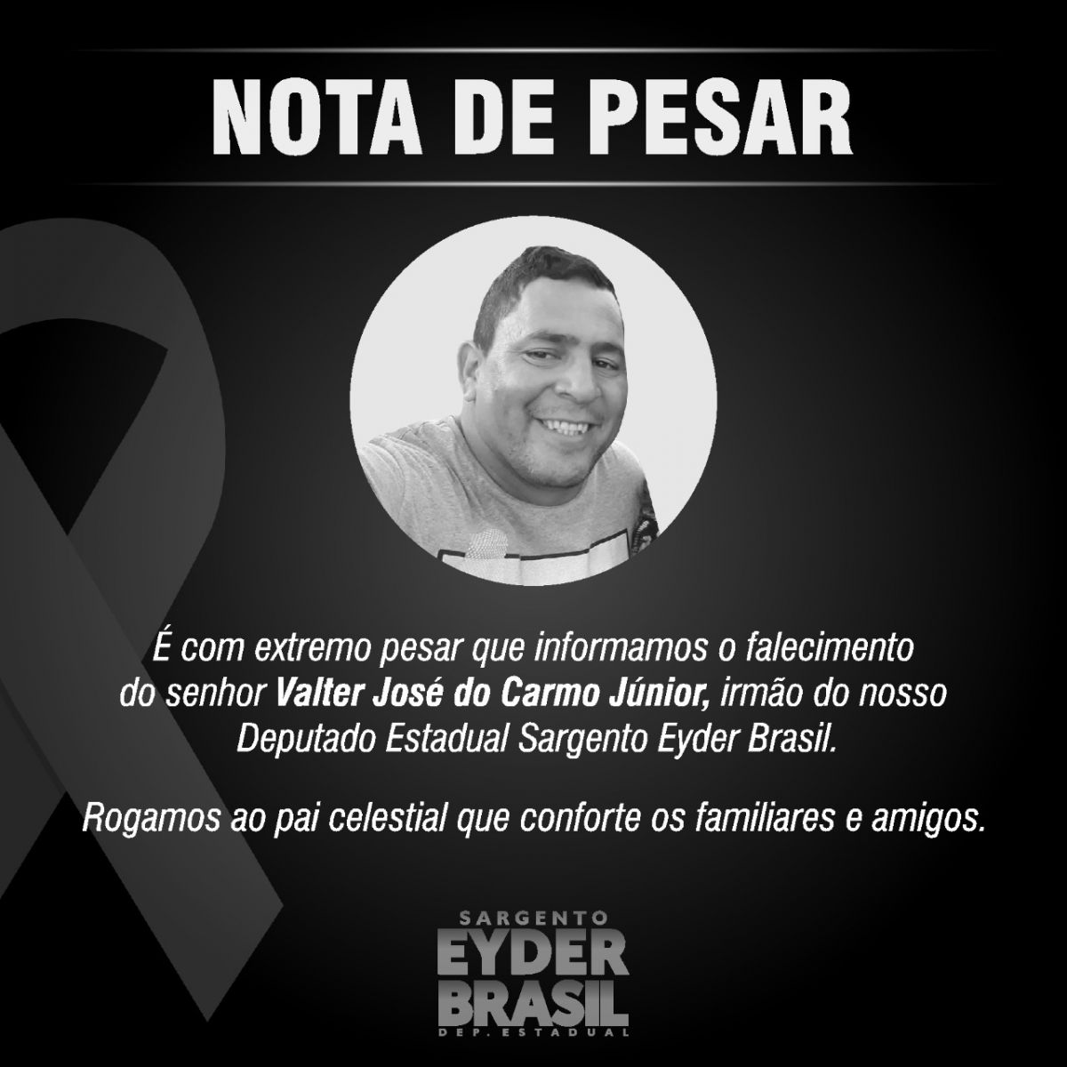 NOTA DE PESAR - VALTER JOSÉ DO CARMO JÚNIOR - News Rondônia