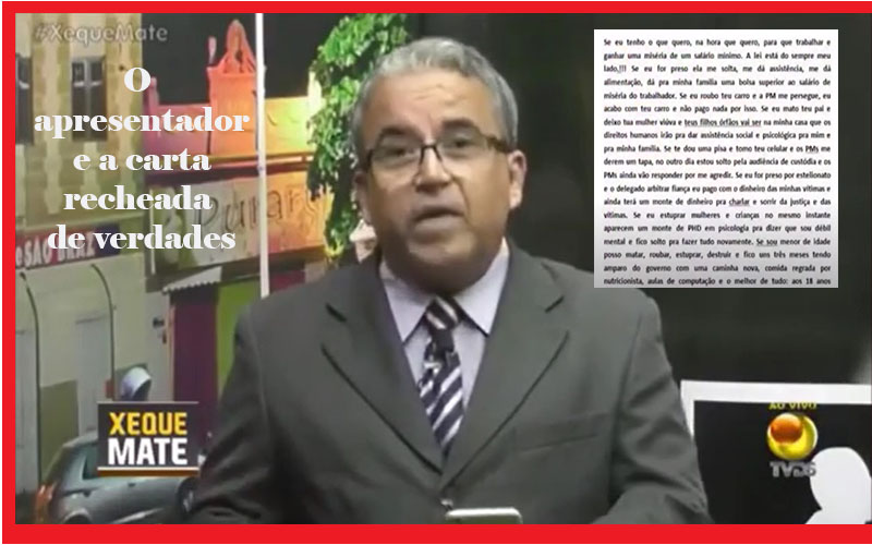 Uma carta fictícia, mas recheada de verdades, resume a proteção que nossas leis dão aos criminosos - News Rondônia