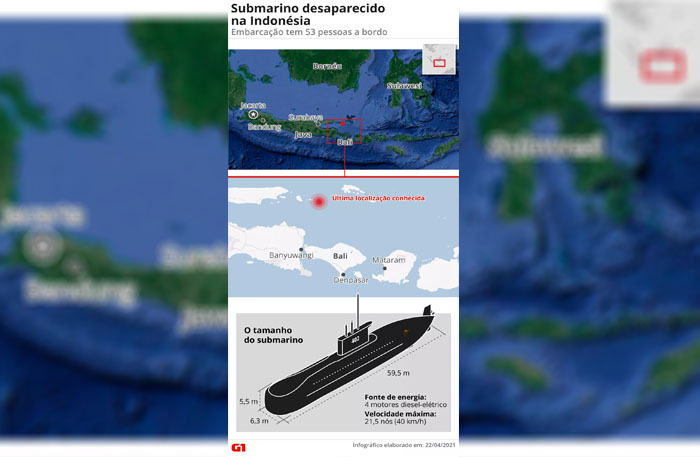 Marinha da Indonésia confirma que submarino afundou após encontrar destroços - News Rondônia
