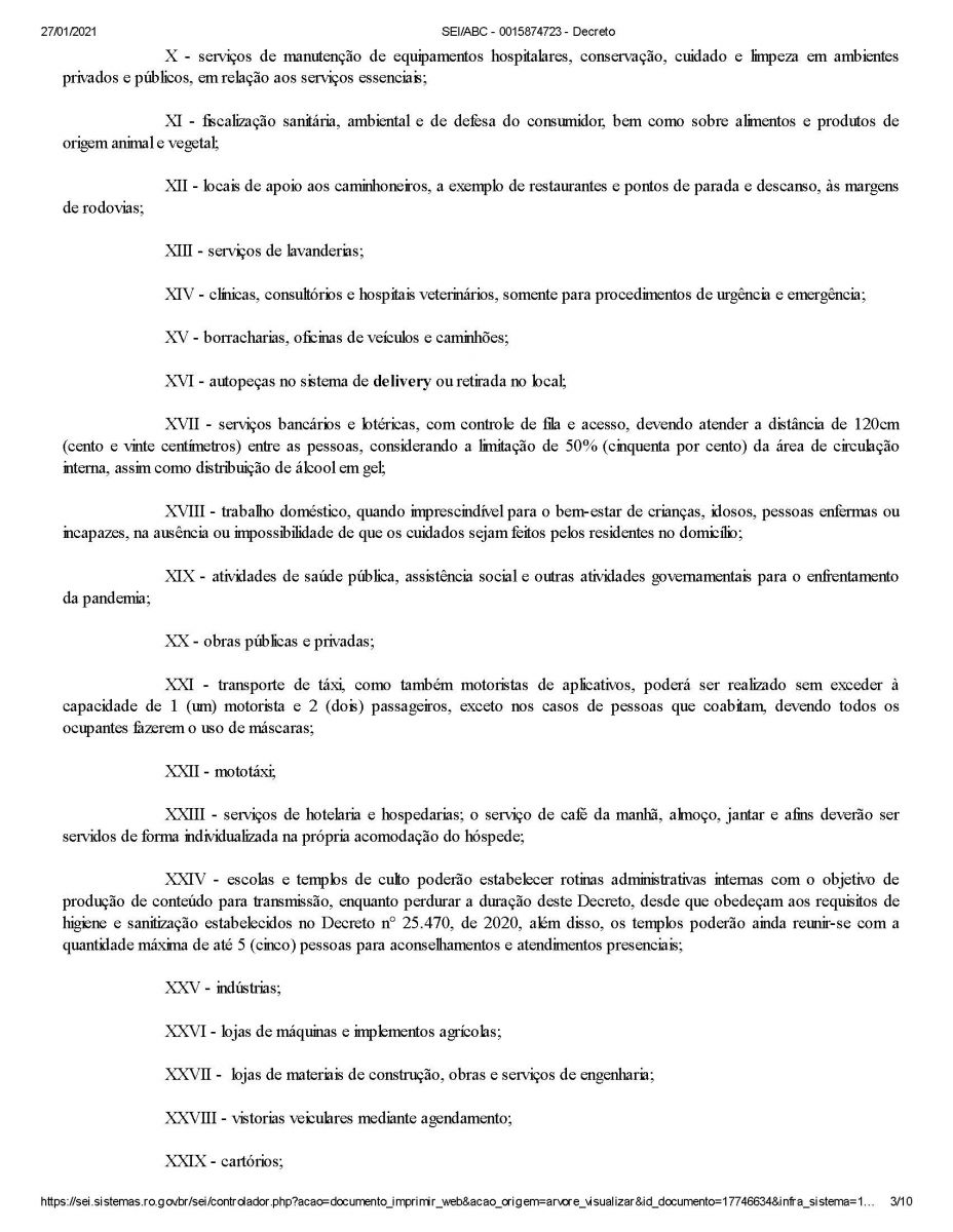 ISOLAMENTO E TOQUE DE RECOLHER: Veja o novo decreto do Governo de Rondônia - News Rondônia