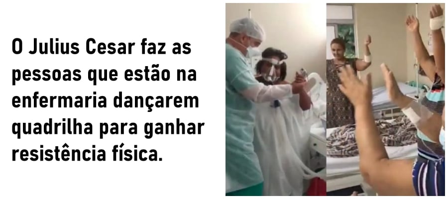 Fisioterapeuta dança quadrilha no hospital para reabilitar pacientes - News Rondônia