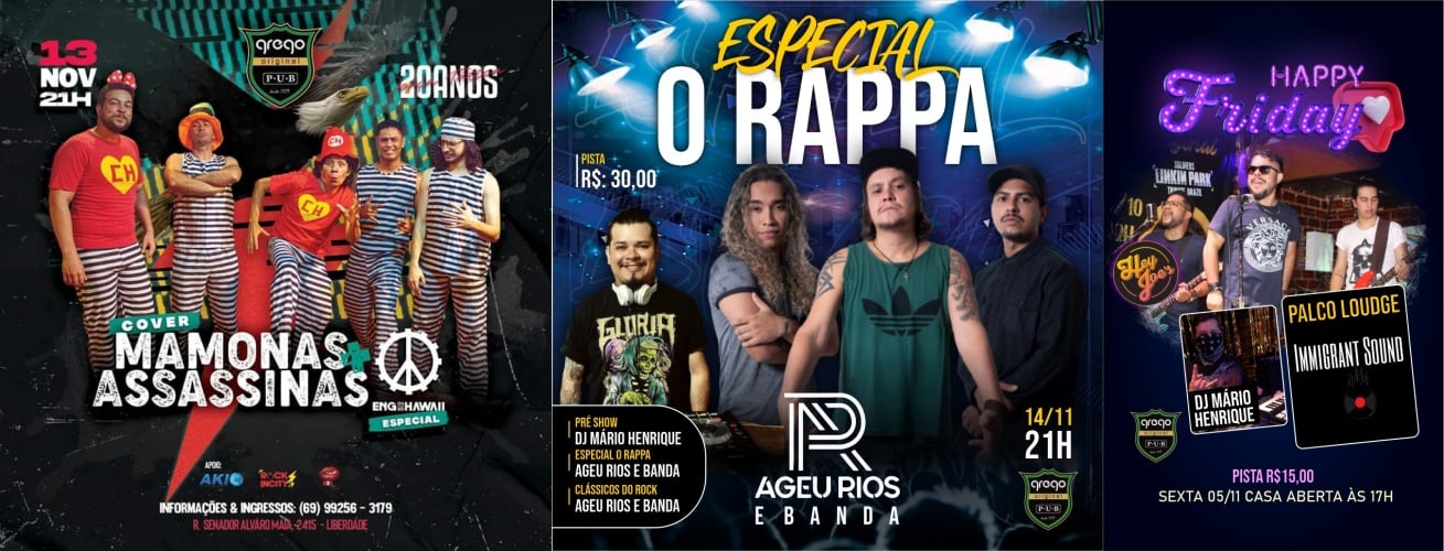Happy Friday, Feijoada com Samba e os especiais Engenheiros e O Rappa no Grego Original - News Rondônia