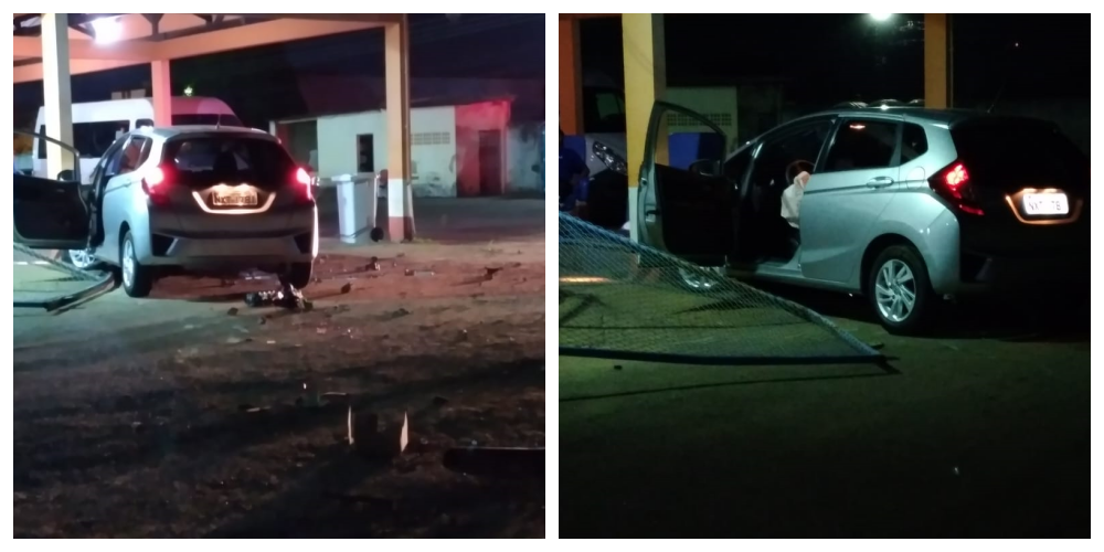 FUGINDO DA POLÍCIA - Motorista com sinais de embriaguez, perde o controle e invade o SAMU com veículo - News Rondônia