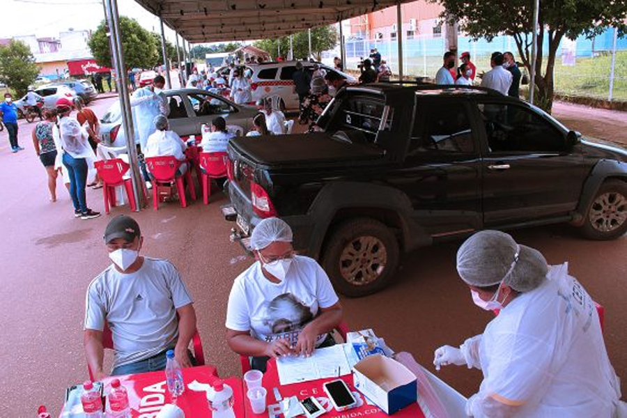 Drive-thru de testagem rápida para covid-19 acontece em Guajará-Mirim - News Rondônia