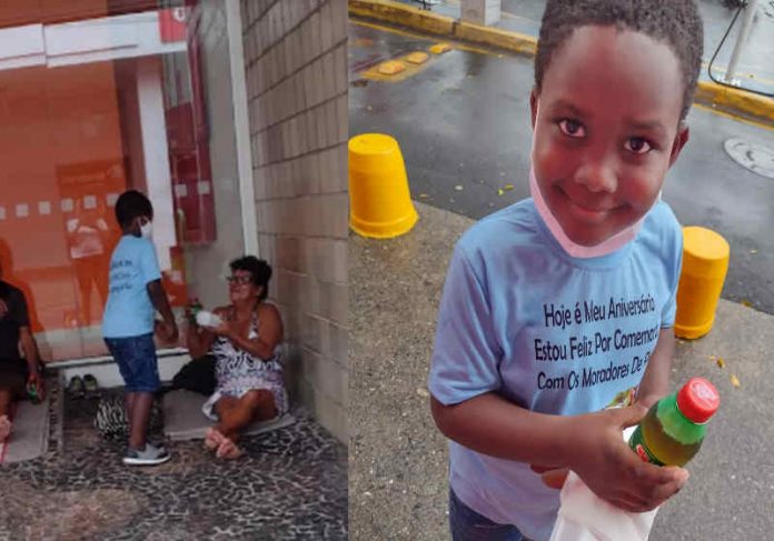 CORAÇÃO GIGANTE: Menino de seis anos troca presente por alimento para pessoas sem lar - News Rondônia