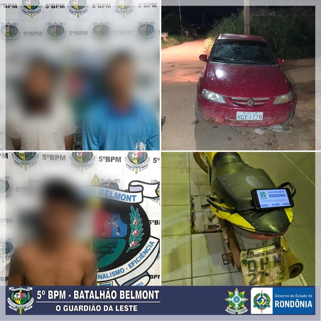 PMS do 5º BPM recupera veículos roubados, prende traficante e dois por porte ilegal de armas - News Rondônia