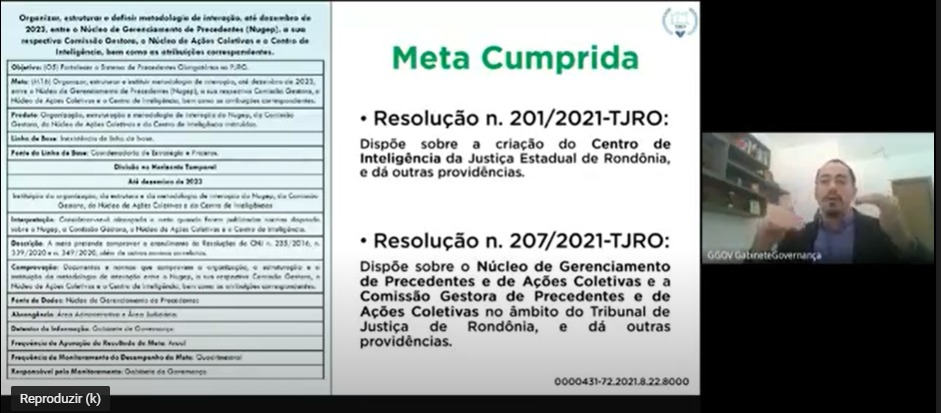 TJRO faz balanço do cumprimento de metas do CNJ, em 2021 - News Rondônia