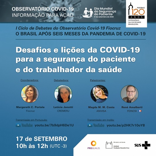 Dia Mundial da Segurança do Paciente: seminário vai abordar desafios trazidos pela Covid-19 - News Rondônia