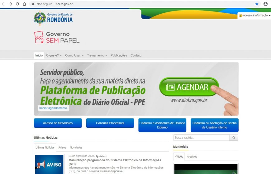 OPERACIONALIZAÇÃO - Superintendência Estadual de Tecnologia da Informação e Comunicação assume cadastro de usuário externo do SEI - News Rondônia