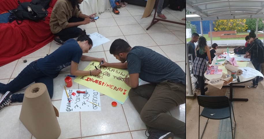 ALUNOS DA UNIR FECHAM, EM PROTESTO CONTRA CORTES NA EDUCAÇÃO, A AVENIDA 7 DE SETEMBRO - News Rondônia