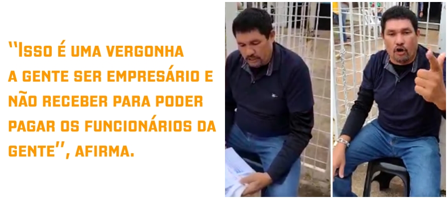 Empresário se acorrenta para cobrar dívida da Prefeitura de Jaru - News Rondônia
