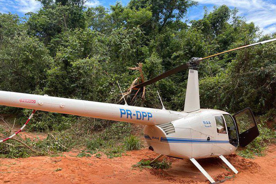 PF apreende helicóptero com cerca de 200 quilos de cocaína - News Rondônia