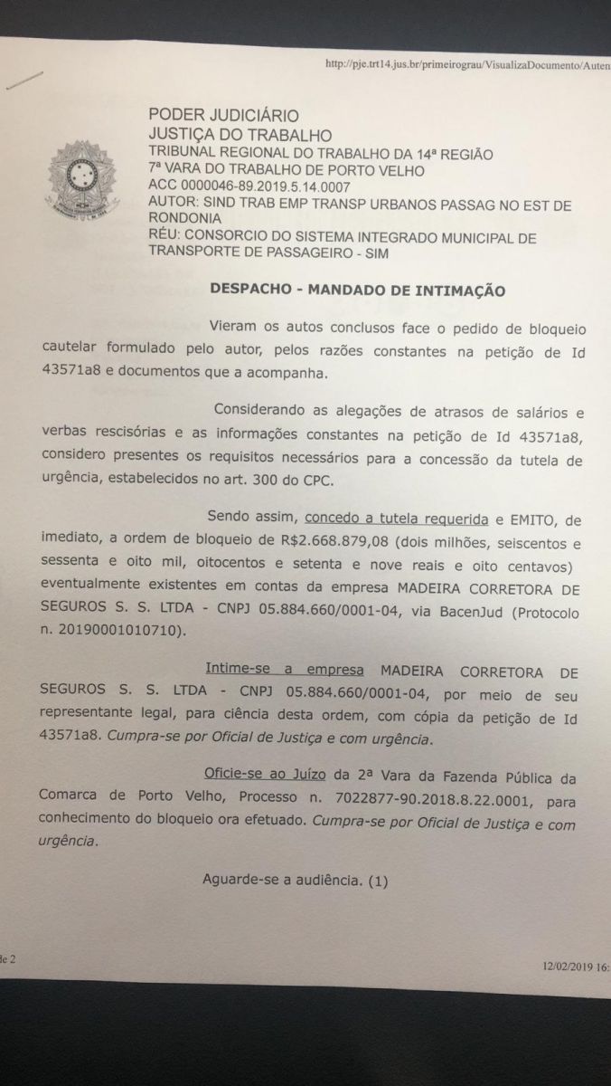 JUSTIÇA DO TRABALHO BLOQUEIA QUASE 3 MILHÕES DE REAIS DE EMPRESA DO GRUPO ROVEMA - News Rondônia