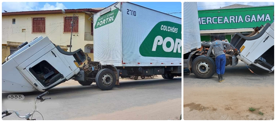 Caminhão em movimento tem cabine desprendia; apesar do susto motorista não se feriu - News Rondônia