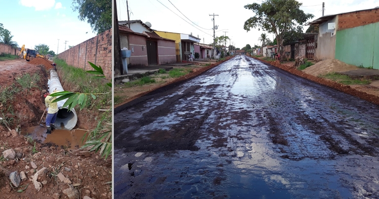 Em Porto Velho obras de drenagem e asfalto no Lagoinha em fase de conclusão - News Rondônia