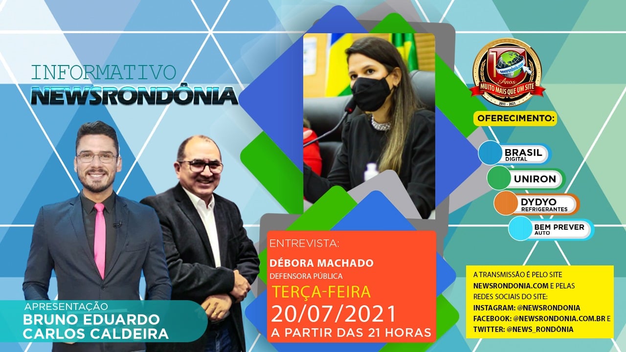 Defensora Pública Débora Machado será a entrevistada do programa Informativo News Rondônia desta terça-feira (20) - News Rondônia
