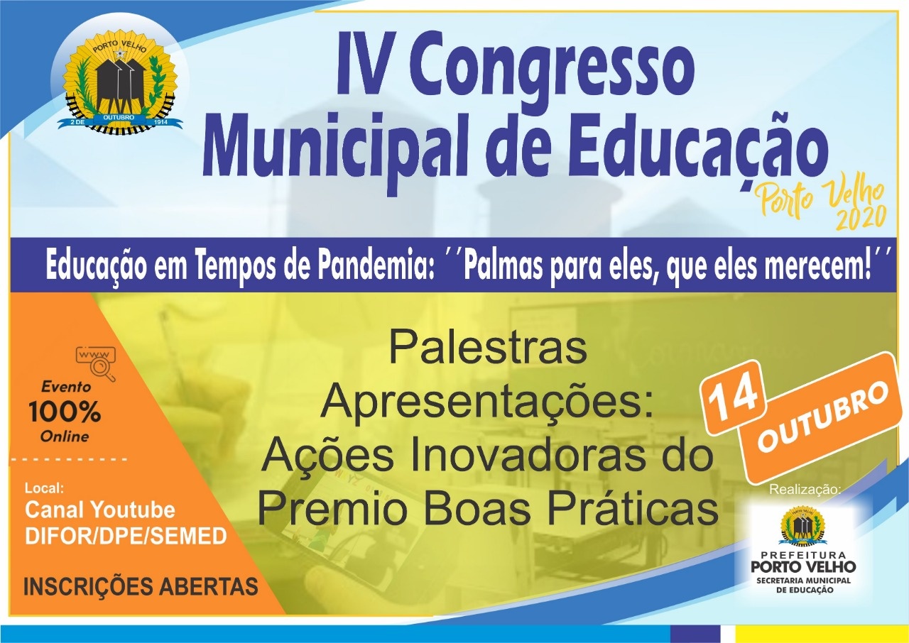 Congresso de Educação e prêmio Boas Práticas acontece na quarta, dia 14 - News Rondônia