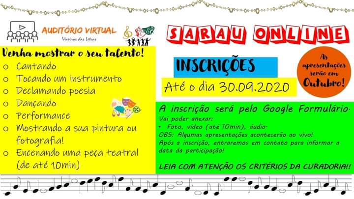 VIVEIRO DAS LETRAS - Biblioteca abre inscrições para artistas e estudantes participarem de Sarau - News Rondônia