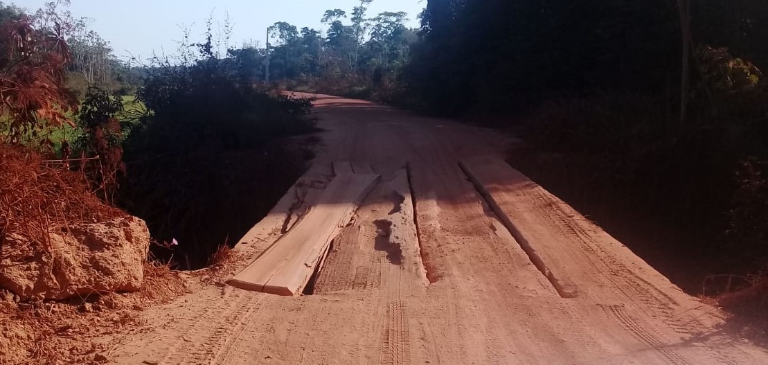 Ponte sobre o rio Colorado na RO-135 é recuperada entre distritos de Alta Floresta do Oeste e Alto Alegre dos Parecis - News Rondônia