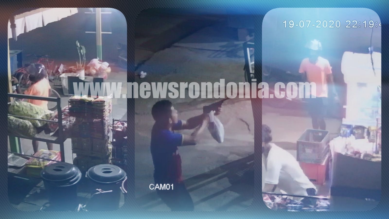 [VÍDEO] Suspeito desiste de assalto após cliente apontar arma para o mesmo - News Rondônia