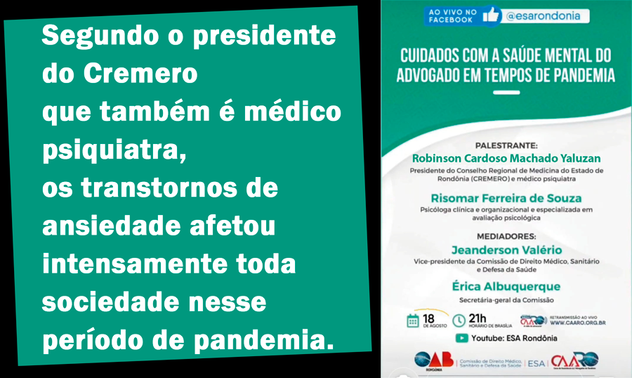 OAB e Cremero se unem em LIVE para discutir sobre os efeitos do isolamento social na vida da sociedade - News Rondônia