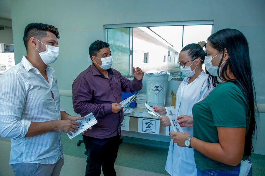 No Dia Nacional da Prevenção de Acidentes do Trabalho, servidores do Hospital de Base participam de campanha educativa - News Rondônia